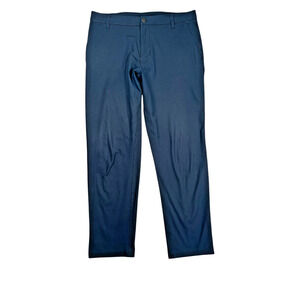 Lululemon Commission Pants Mens Size 34x28 Classic Fit Navy Blue Stretch Casual